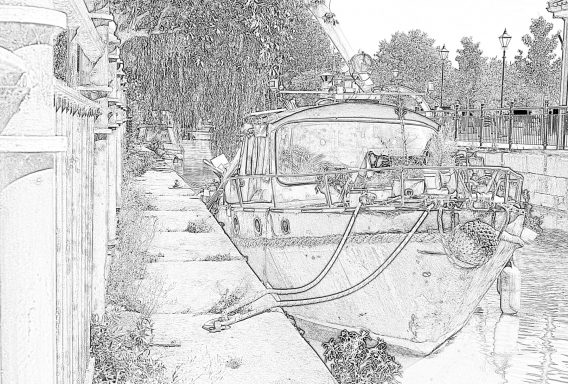 Old Boat on the Witham, Lincoln.